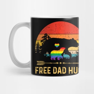 Free Dad Hugs Lgbt Pride Dad Bear Baby Mug